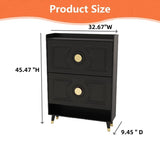 45"H Shoe Cabinet Organizer, Shoe Storage Boxes, 2drawer Entrance Shoe Storage