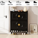45"H Shoe Cabinet Organizer, Shoe Storage Boxes, 2drawer Entrance Shoe Storage