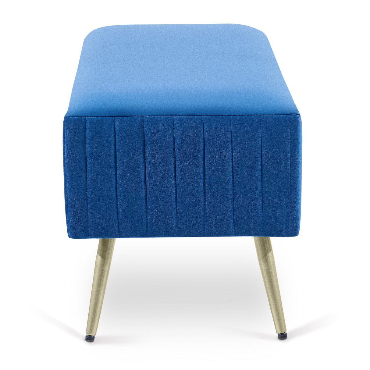 46" Modern Upholstered Bed and Entryway Bench with Padded Velvet Seat