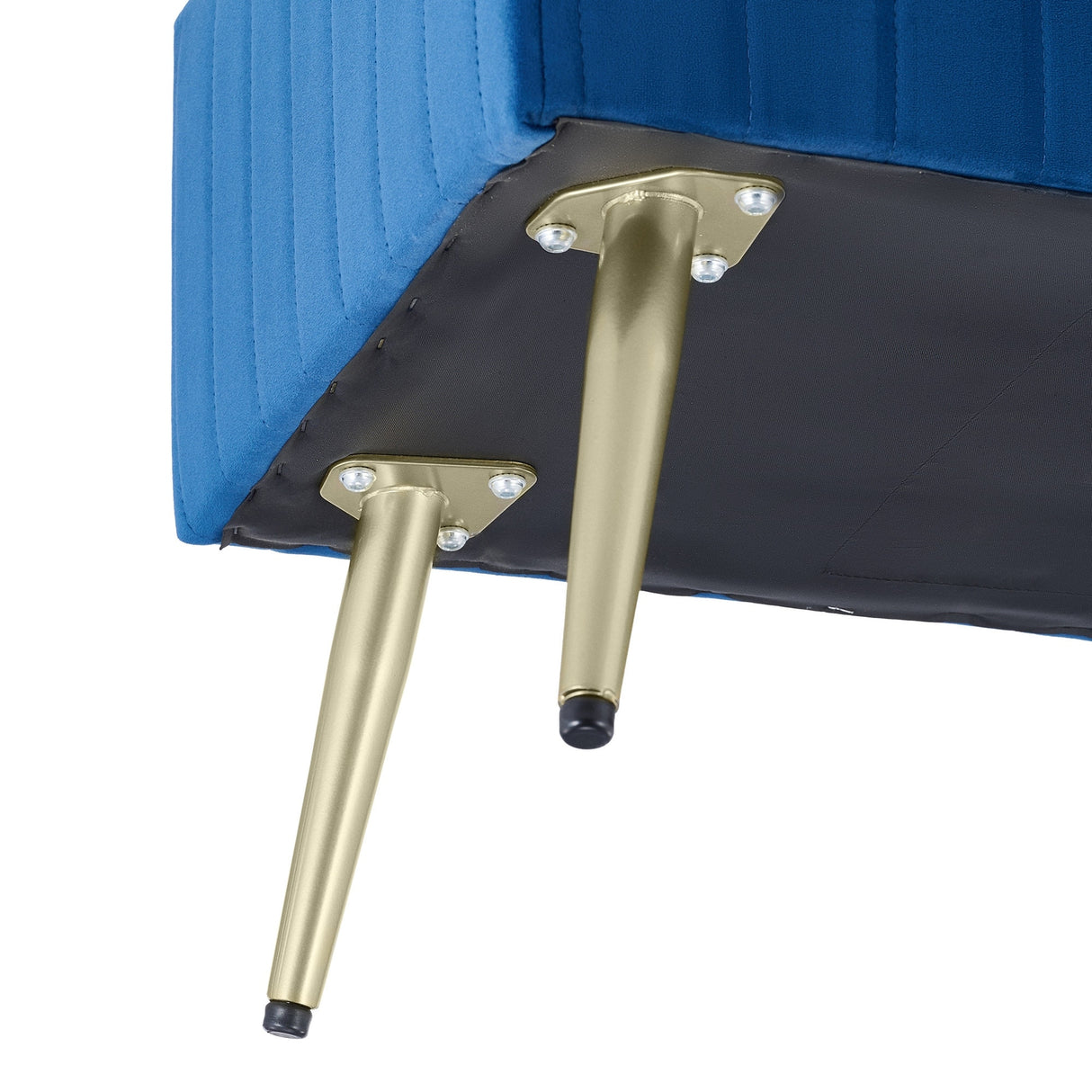 46" Modern Upholstered Bed and Entryway Bench with Padded Velvet Seat