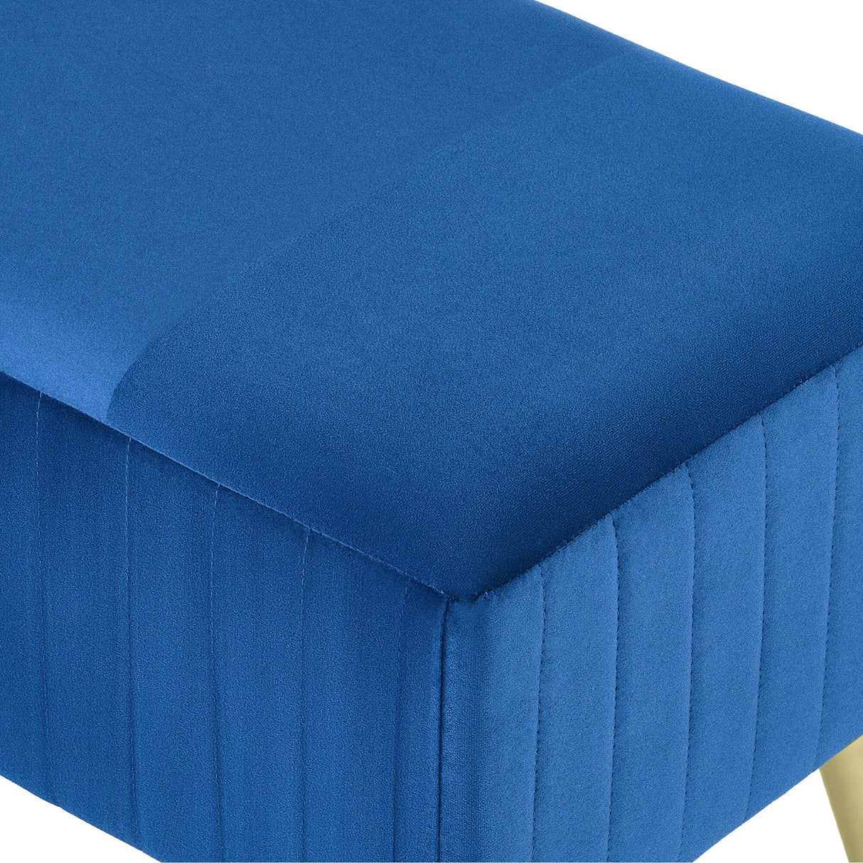 46" Modern Upholstered Bed and Entryway Bench with Padded Velvet Seat