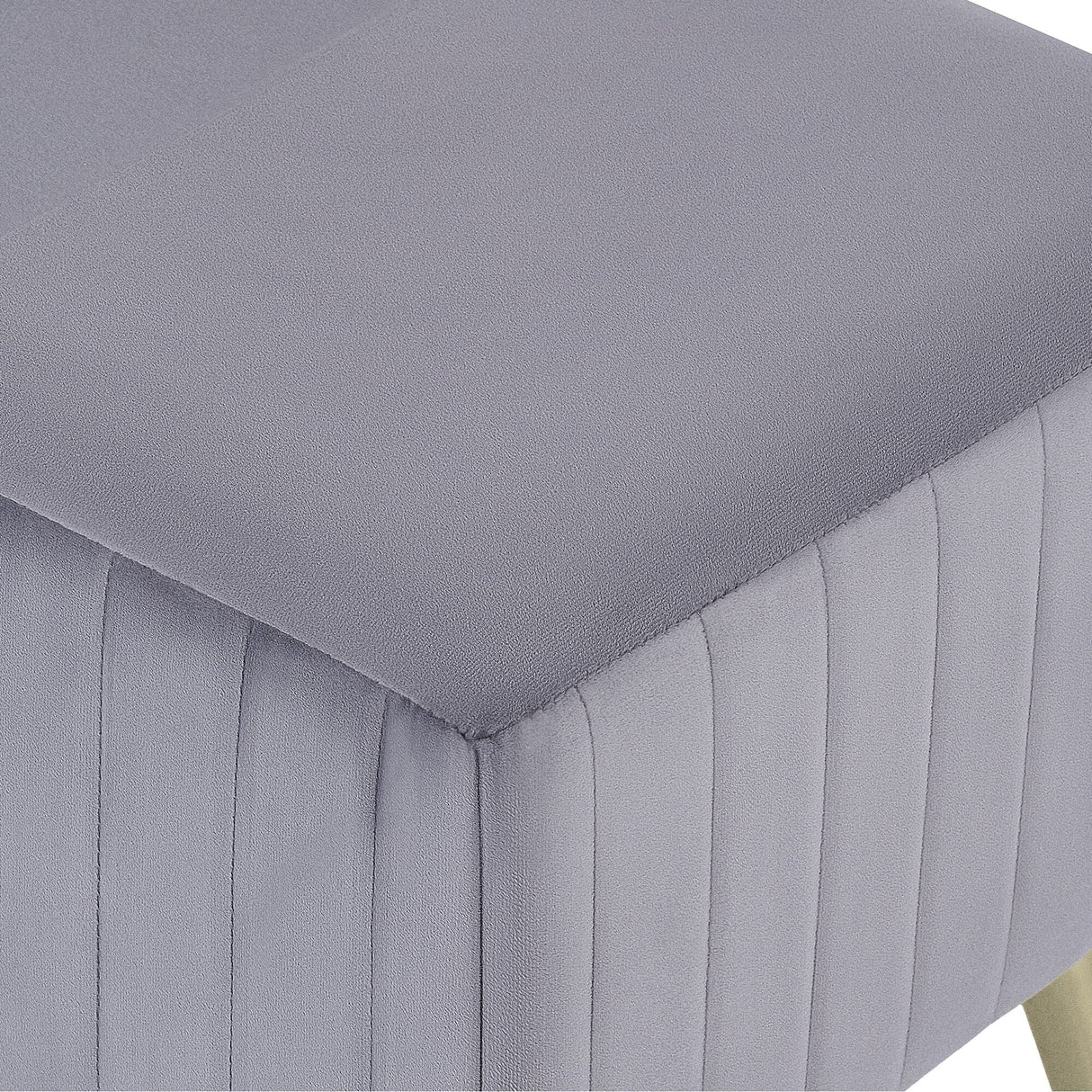 46" Modern Upholstered Bed and Entryway Bench with Padded Velvet Seat