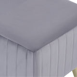 46" Modern Upholstered Bed and Entryway Bench with Padded Velvet Seat