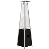 46,000 BTU Patio Outdoor Heater with Wheels & Glass Tube - 20.5"L x 20.5"W x 87"H