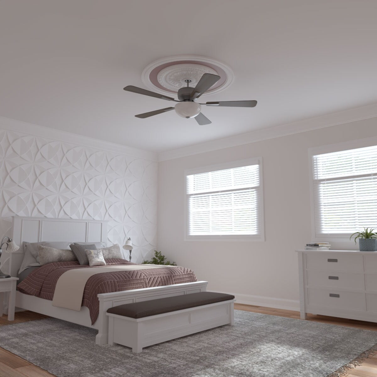 47 1/2"OD x 39 1/4"ID Ceiling Ring with 31 1/2"OD Ceiling Medallion Palmetto Light Accent Kit - 47 1/2"OD x 39 1/4"ID