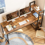 Computer Desk Home Office Computer Desk with 4 Shelves & Hooks