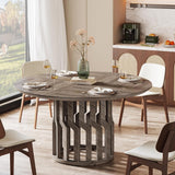 47 Inches Round Dining Table, Wooden Dining Room Table, Kitchen Table