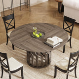 47 Inches Round Dining Table, Wooden Dining Room Table, Kitchen Table