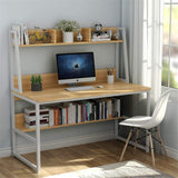 47 Inches Computer Desk with Hutch and Bookshelf, Home Office Desk