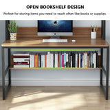 47 Inches Computer Desk with Hutch and Bookshelf, Home Office Desk