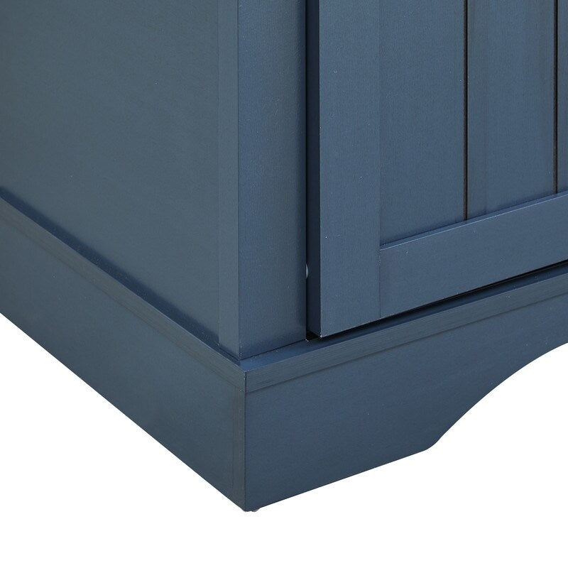 Rustic 47-inch Bar Cabinet with Sliding Barn Door
