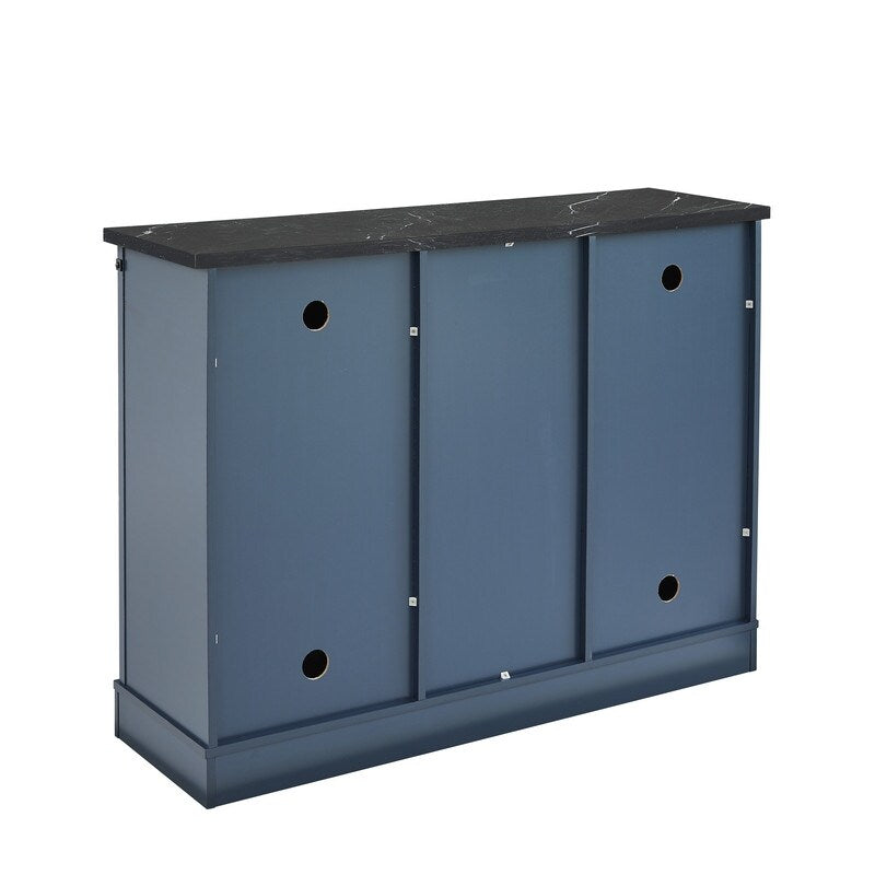 Rustic 47-inch Bar Cabinet with Sliding Barn Door