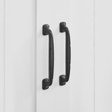 Rustic 47-inch Bar Cabinet with Sliding Barn Door