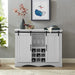 Rustic 47-inch Bar Cabinet with Sliding Barn Door