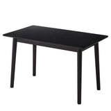 47-inch Dining Table Black Solid Wood Kitchen Table Dining Table Suitable For Small Space Kitchen Table Modern Home Furniture