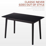 47-inch Dining Table Black Solid Wood Kitchen Table Dining Table Suitable For Small Space Kitchen Table Modern Home Furniture