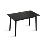 47-inch Dining Table Black Solid Wood Kitchen Table Dining Table Suitable For Small Space Kitchen Table Modern Home Furniture