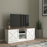 47" Farmhouse White Console TV Stand for up to 60" TVs