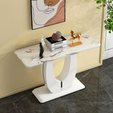 47.2 "x 18" x 29.5 "Modern minimalist striped MDF material rectangular counter dining table for bedroom bedside entrance