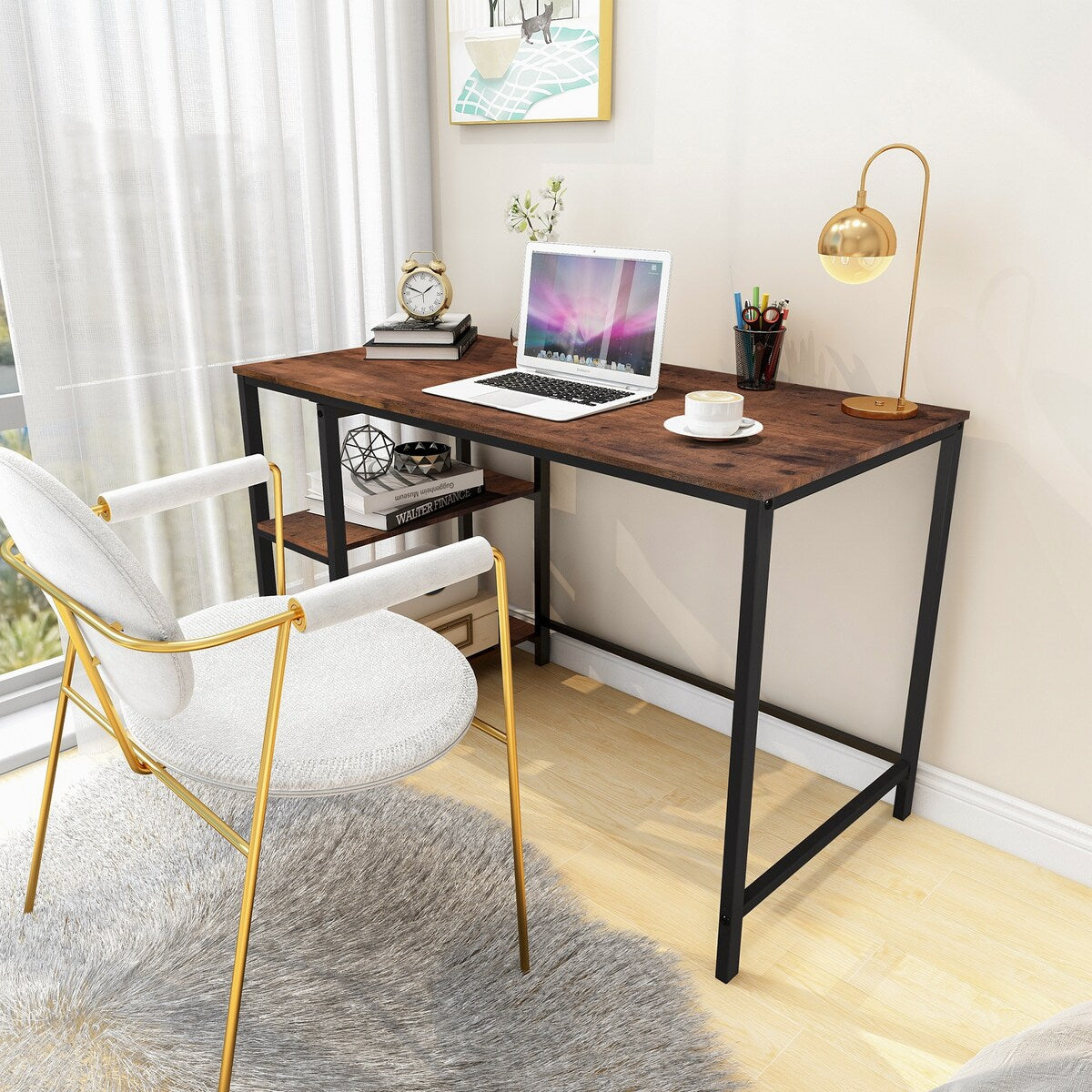 47.24 Inch Modern Simple Style PC Table Home Office Desk