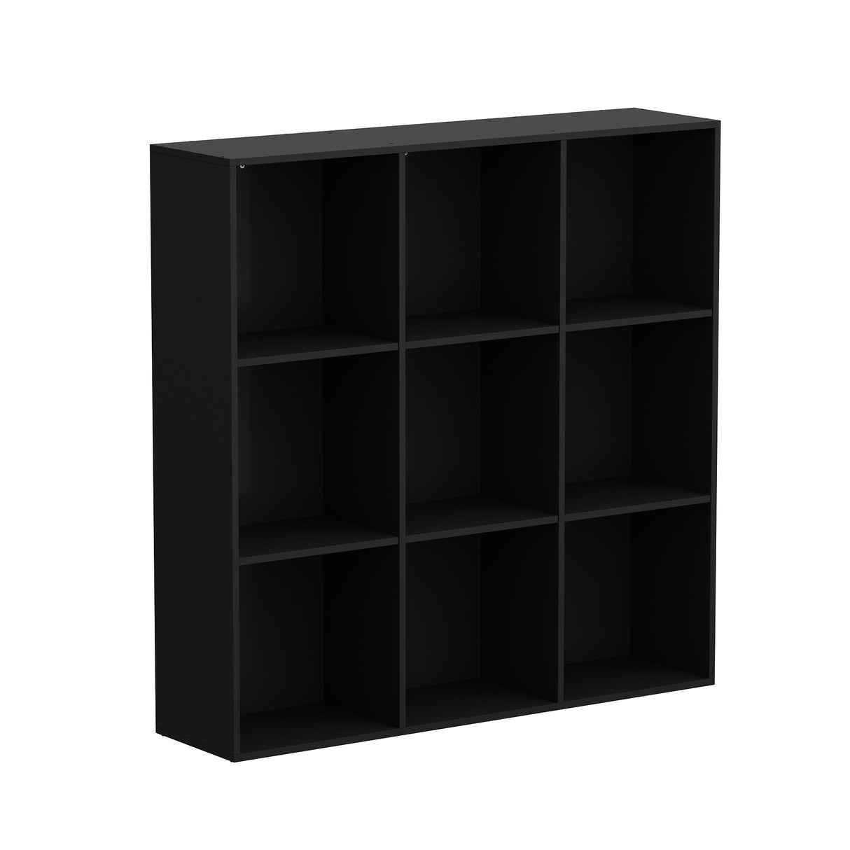 47.2" Black 3x3 Cube Storage Bookcase Organizer,Bookshelves,