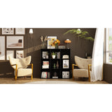47.2" Black 3x3 Cube Storage Bookcase Organizer,Bookshelves,