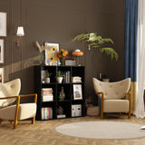47.2" Black 3x3 Cube Storage Bookcase Organizer,Bookshelves,