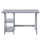 47" Writing Desk/Computer Desk with Open Tier , Constructed with Full Wood , Woodgrain Finish is Easy To Clean