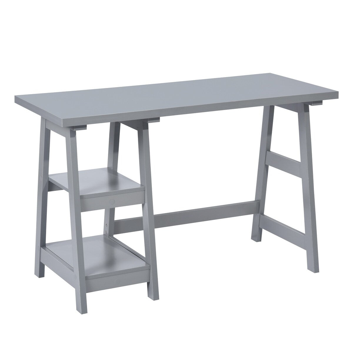 47" Writing Desk/Computer Desk with Open Tier , Constructed with Full Wood , Woodgrain Finish is Easy To Clean
