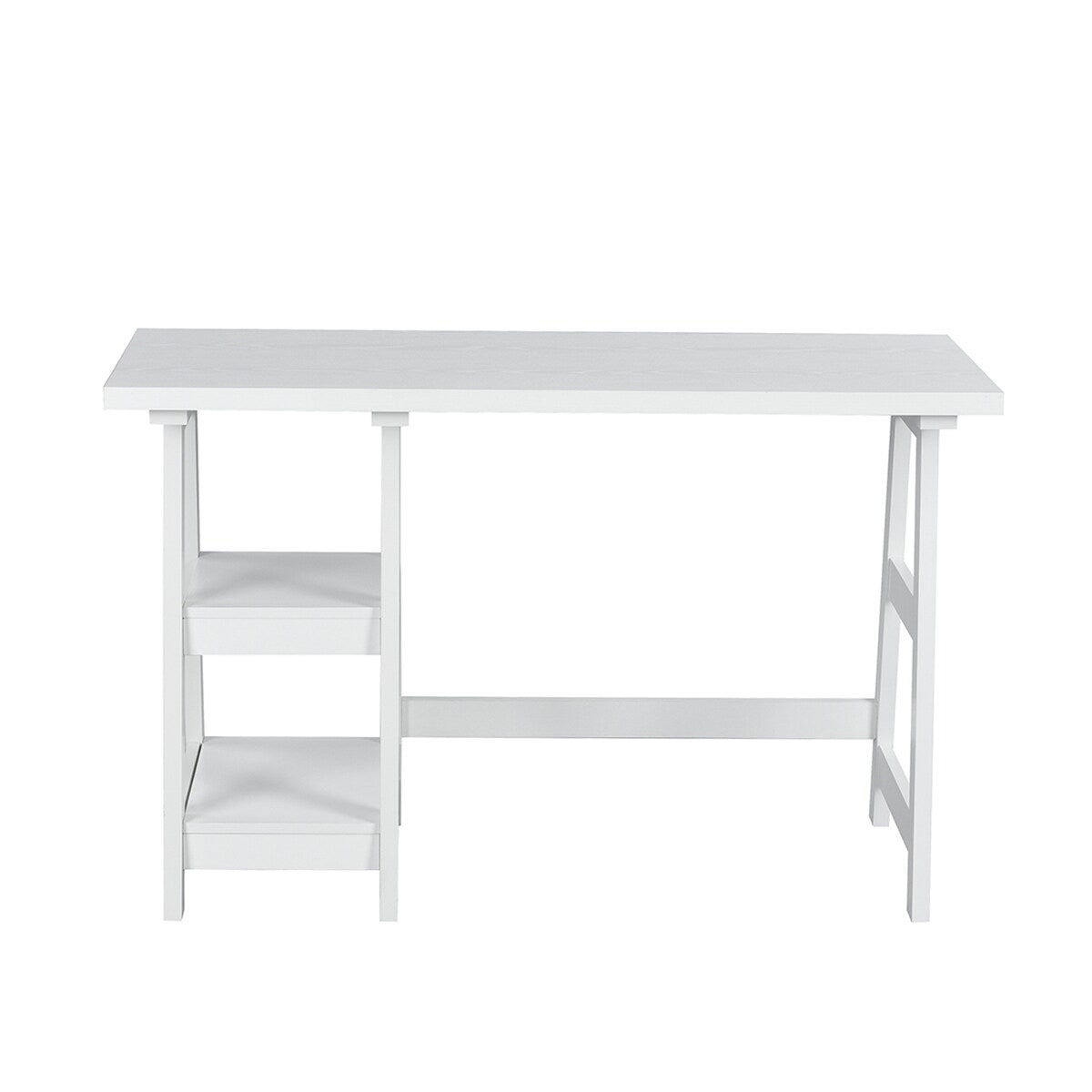 47" Writing Desk/Computer Desk with Open Tier , Constructed with Full Wood , Woodgrain Finish is Easy To Clean