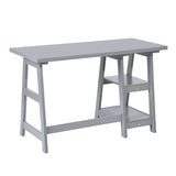 47" Writing Desk/Computer Desk with Open Tier , Constructed with Full Wood , Woodgrain Finish is Easy To Clean