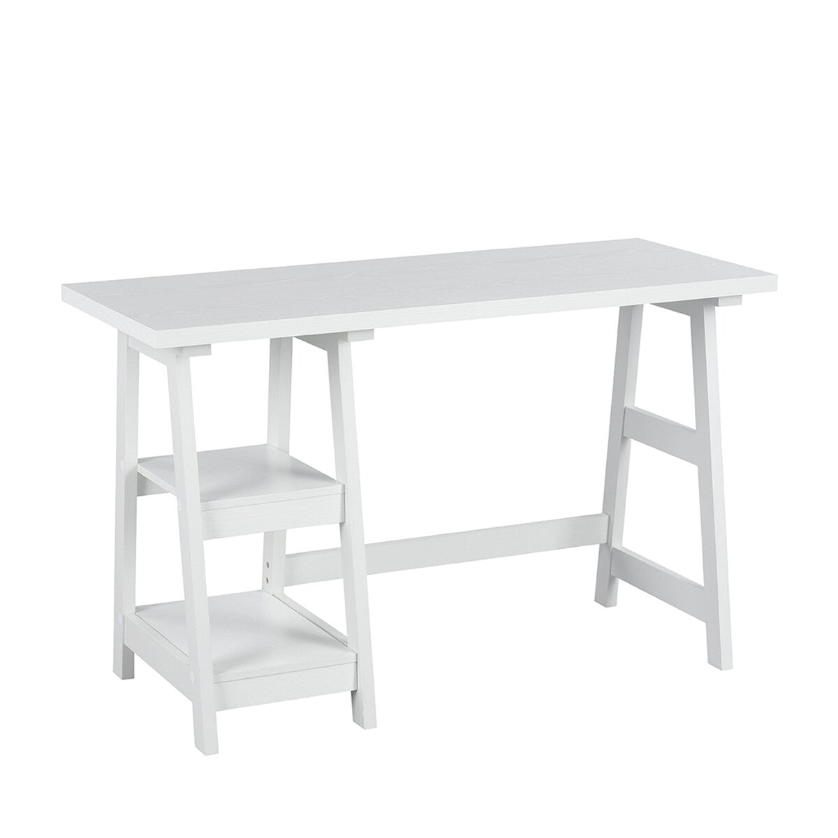 47" Writing Desk/Computer Desk with Open Tier , Constructed with Full Wood , Woodgrain Finish is Easy To Clean