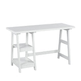 47" Writing Desk/Computer Desk with Open Tier , Constructed with Full Wood , Woodgrain Finish is Easy To Clean