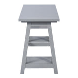 47" Writing Desk/Computer Desk with Open Tier , Constructed with Full Wood , Woodgrain Finish is Easy To Clean
