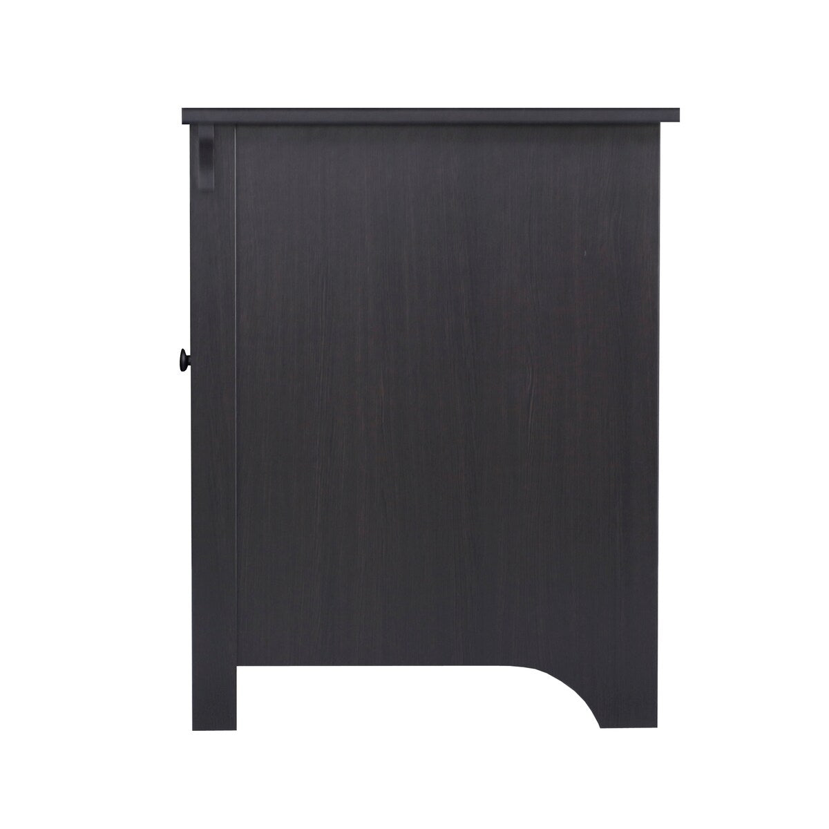 47" Writing Desk Espresso Writing Desk with Keyboard Tray and Enclosed Adjustable Shelf Cabinet - Home Office and Study