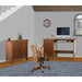 47" Writing Desk Espresso Writing Desk with Keyboard Tray and Enclosed Adjustable Shelf Cabinet - Home Office and Study