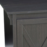 47" Writing Desk Espresso Writing Desk with Keyboard Tray and Enclosed Adjustable Shelf Cabinet - Home Office and Study