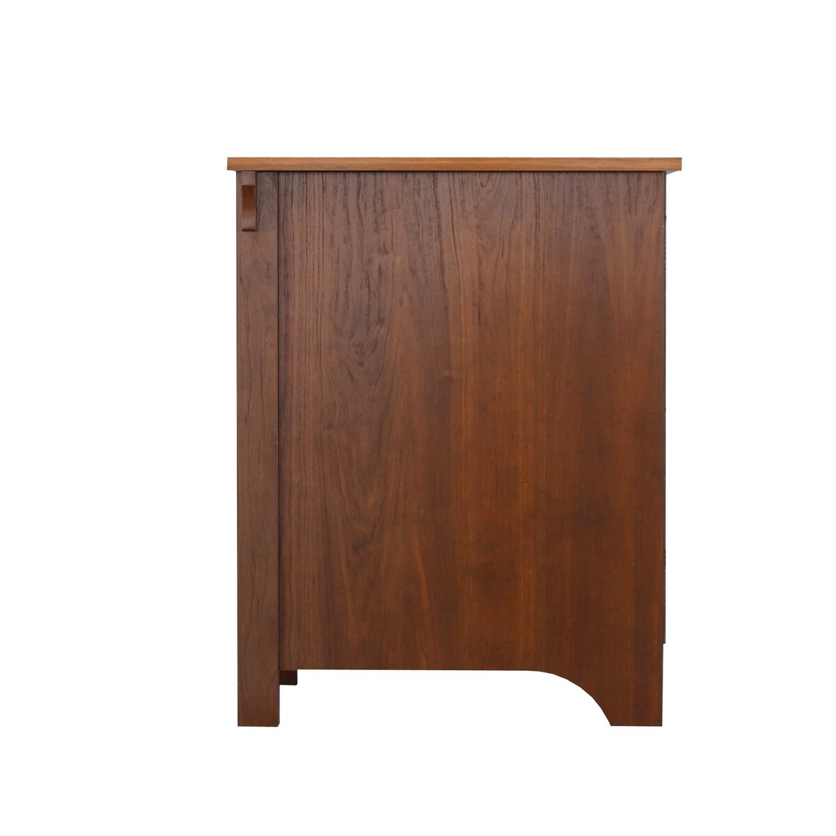 47" Writing Desk Espresso Writing Desk with Keyboard Tray and Enclosed Adjustable Shelf Cabinet - Home Office and Study