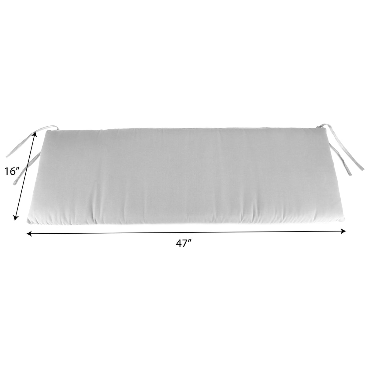 47" x 16" Red Stripe Outdoor Bench Cushion with Ties - 16'' L x 47'' W