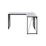 47"L Industrial Zetri Home Office Writing Computer Desk with Wood Top and Reverse V-Shaped Metal Support Frame