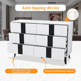 47"W 6 Drawer Dresser sideboard,Side Table Large Storage Cabinet Living Room，side cabinet
