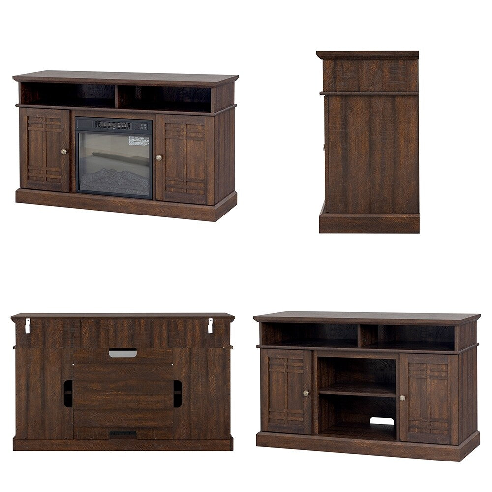 47"W Fireplace TV Stand & Entertainment Center, Remote Control - 47.64" L X 15.75" W x 29.13" H