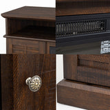 47"W Fireplace TV Stand & Entertainment Center, Remote Control - 47.64" L X 15.75" W x 29.13" H