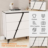 47"W Storage Cabinet with 6 drawers,Wood Buffet Sideboard ,Large Cupboard with diagonal stripes
