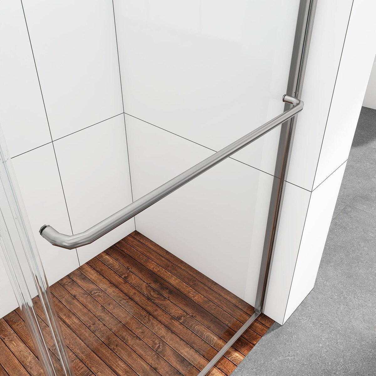 48/54/60 Inch Double Sliding Framed Shower Door with Clear Tempered Glass