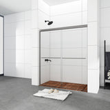 48/54/60 Inch Double Sliding Framed Shower Door with Clear Tempered Glass