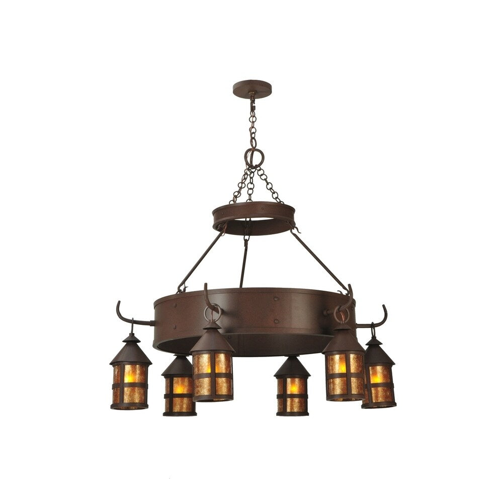 48 Inch 6lt ring/lantern Chandelier