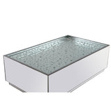 48 Inch Mirrored Rectangle Crystal Coffee Table