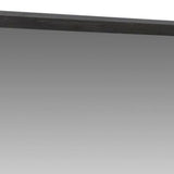48 Inch Rectangular Wooden Frame Beveled Mirror, Gray