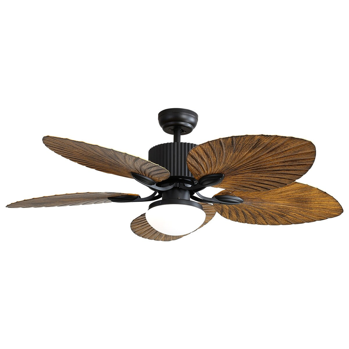 48 Inch Tropical Ceiling Fan With 3 Speed Wind 3 Color Dimmable Led Light Remote Control Reversible BLDC Motor